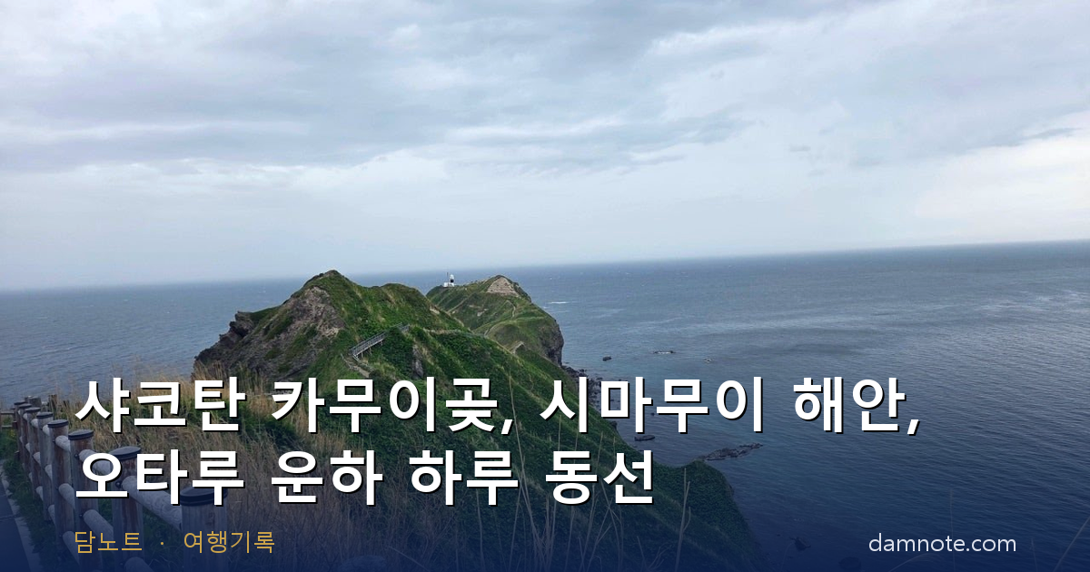 [홋카이도 2박 3일 2편] 샤코탄 카무이곶, 시마무이 해안, 오타루 운하 하루 동선 | 우니 이쿠라 돈, 징기스칸 (2026년 5월)