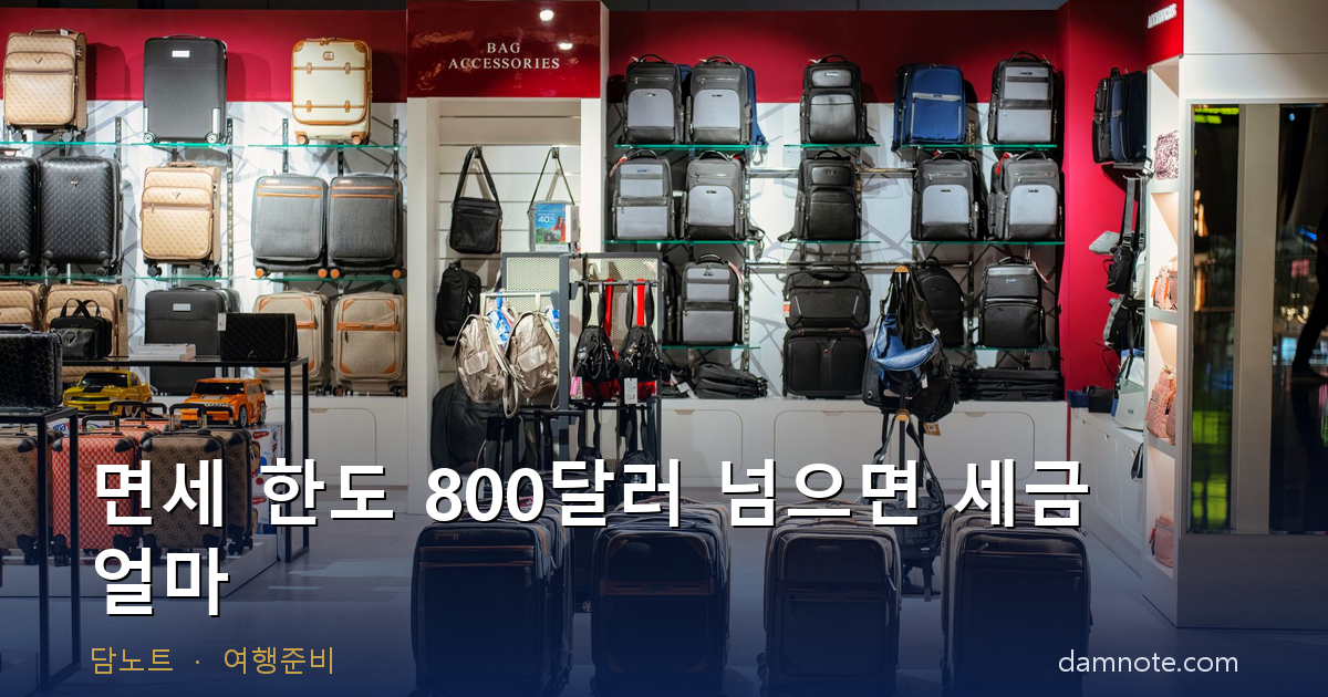 해외여행 면세 한도 800달러 넘으면 세금 얼마 | 자진신고 감면 계산표, 위스키 2병 세금, 미신고 가산세 (2026 추석)